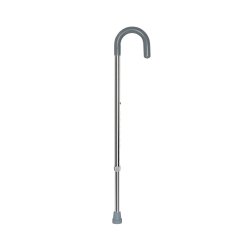 Round Handle Cane: Aluminum 29-3/4 to 38-3/4 Inch Height/Chrome