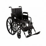 Wheelchair: 16 In. Seat Width/Dual Axle/Desk L Arm/Swing-Away Elevating Leg Rest(Black)