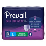 Absorbent Underwear Prevail® Daily Underwear Pull On with Tear Away Seams Adult LG Female
